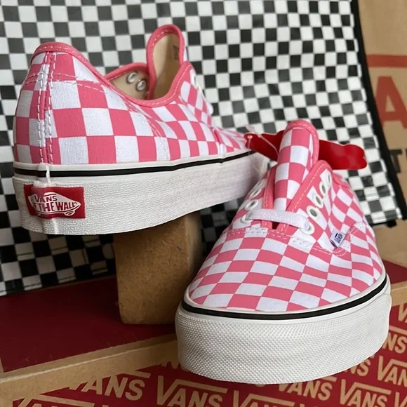 Vans Authentic Checkerboard Pink Lemonade/True White Men’s sneakers - Picture 10 of 16